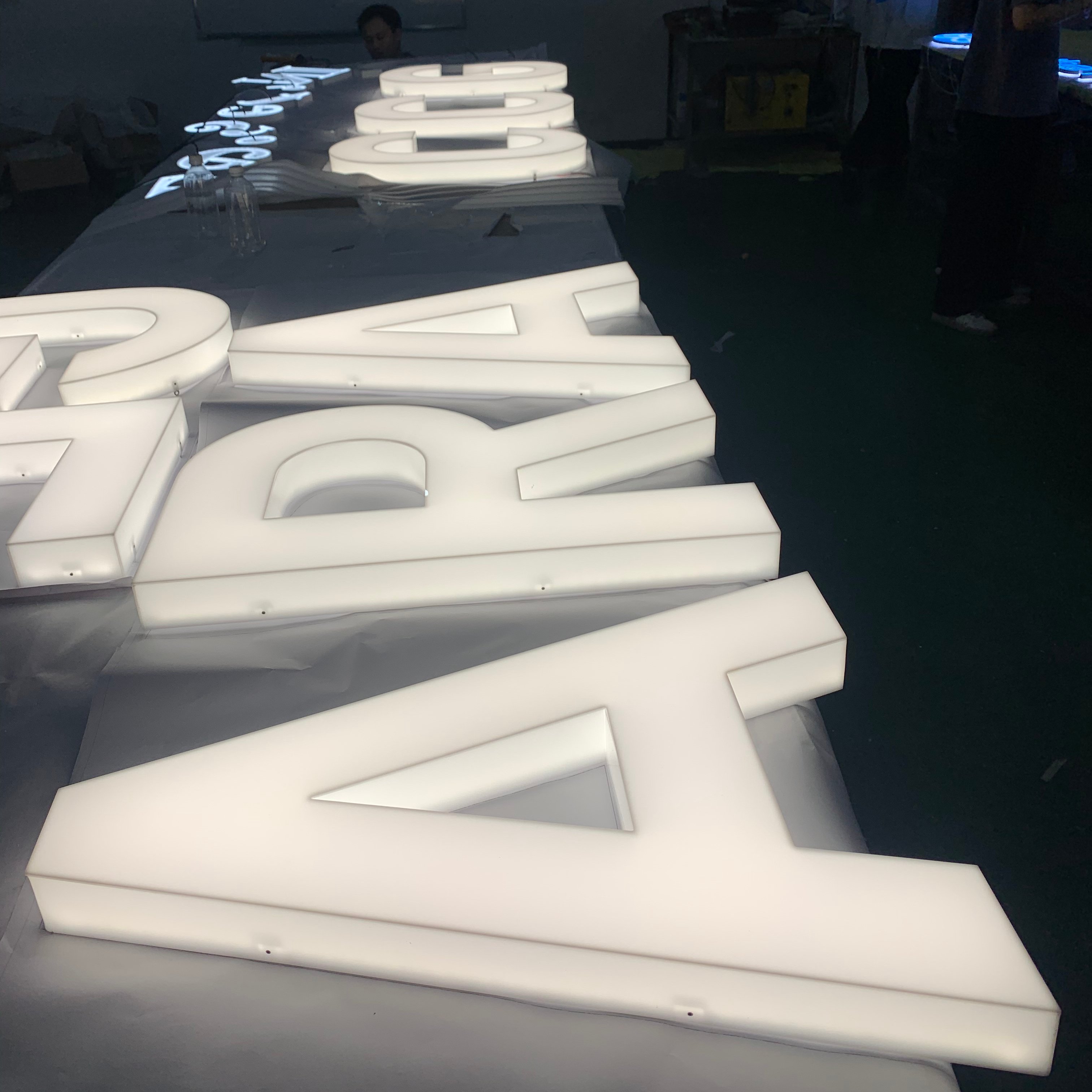 Custom Outdoor 3D Led Letter Sign 3D Enseigne Lumineuse Luminous Enseigne Lumineuse